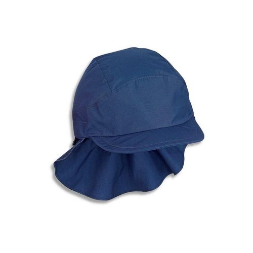 Sterntaler® Beanie Schirmmütze Nacken (1-St., Erstlingsmütze bedruckt mit Sternen UV-Sonnenschutz 50) Kindermütze mit Schirm aus UV-Popeline unifarben