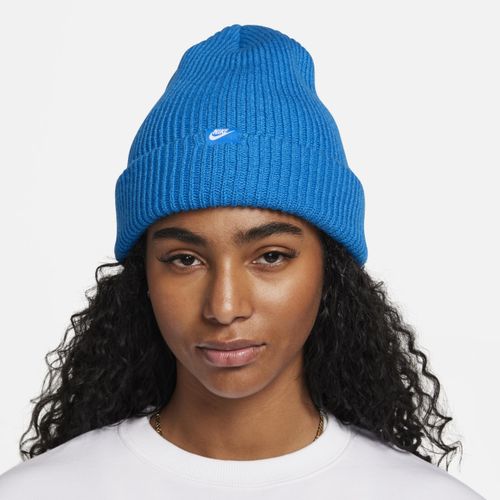 Nike Peak Futura beanie met standaardomslag - Blauw