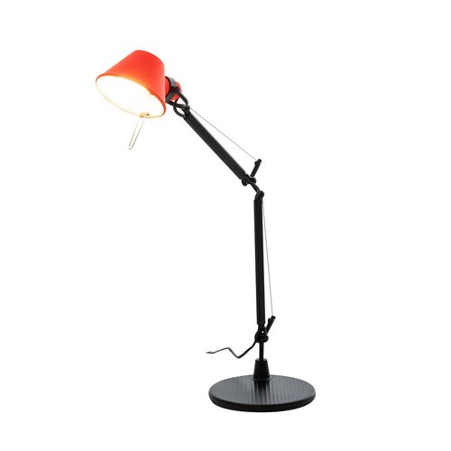 Artemide - Tolomeo Micro Bicolor Tischleuchte, schwarz / korallenrot