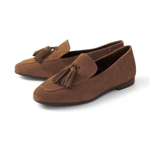 Loafer aus Veloursleder - Cognac - Gr.: 40