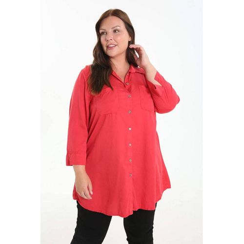 Paprika Longbluse in Koralle - 44