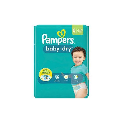 Pampers® Windeln baby-dry™ Größe Gr.6 (13-18 kg) für Kids und Teens (4-12 Jahre), 22 St.