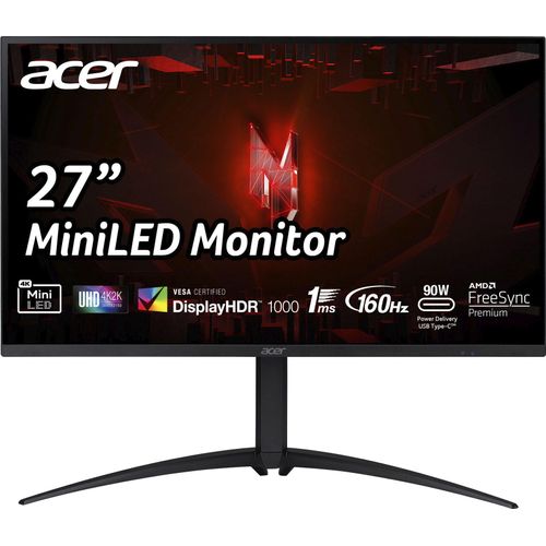 F (A bis G) ACER Gaming-LED-Monitor "Nitro XV275K P3" Monitore schwarz Monitore