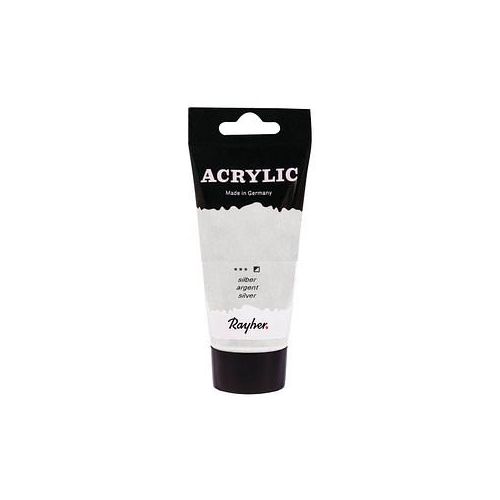 Rayher Acrylic Acrylfarben silber 75,0 ml