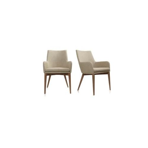 2er-Set Design-Sessel Polyester Beige SHANA