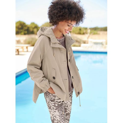 Outdoorjacke HEINE Gr. 48, beige (sesam) Damen Jacken