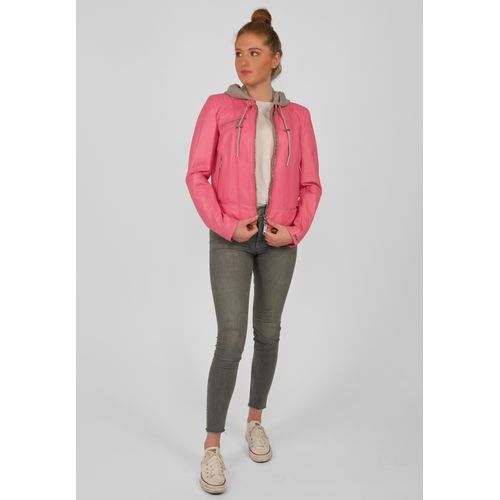 Lederjacke MAZE "Mico" Gr. XXL, pink Damen Jacken Lederjacken