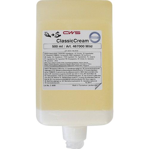 Seifencreme Classic Cream, VE 12 Flaschen à 0,5 l, mild mit blumigem Duft CWS