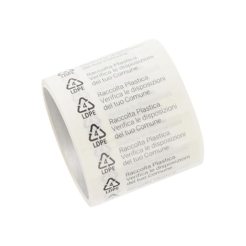 ratioform Etiketten, für Kennzeichnungspflicht in Italien, LDPE 4, ab 30 Stk