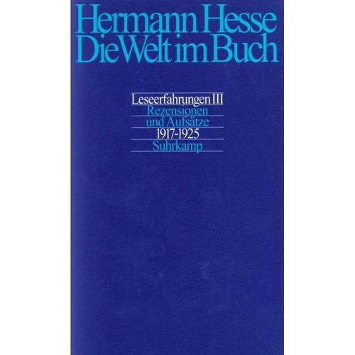 Rezensionen und Aufsätze aus den Jahren 1917-1925 - Hermann Hesse, Leinen