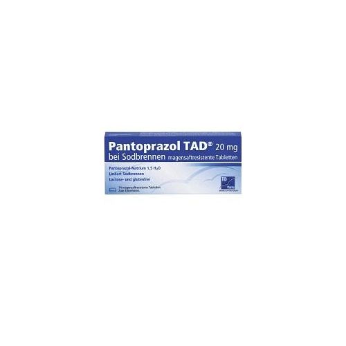PANTOPRAZOL TAD 20 mg b.Sodbrenn. magensaftr.Tabl. 14 St