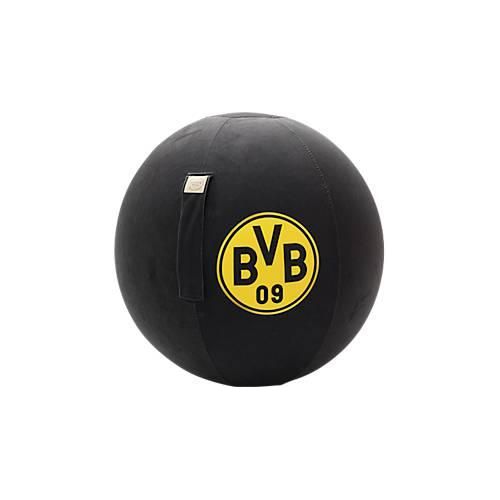 Sitzball, mit BVB-Logo, offizielles Lizenzprodukt, mit Griff, Ø ca. 650 mm, Polyester & PVC, schwarz