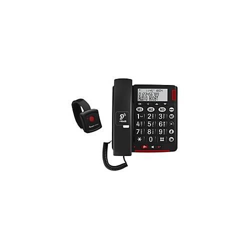 Amplicomms BigTel 50 Alarm Plus - Telefon mit Schnur - Dunkelgrau