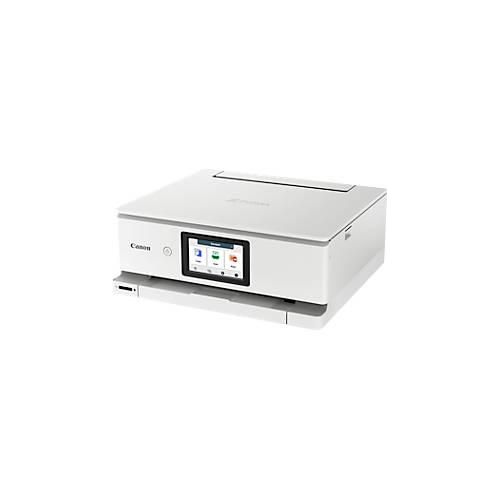 Multifunktionsdrucker Canon PIXMA TS8751, 3 in 1, USB/WLAN/Cloud/SDCard, Auto-Duplex/Mobildruck, bis A4, inkl. 6 Tintenpatronen, weiß