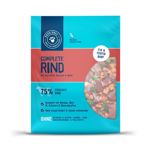 BARF Rind für Hunde - 750g / 5er Pack ✓ 100% Lebensmittelqualität ✓ Adult von Pets Deli