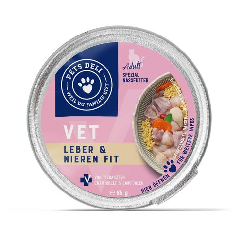 Nassfutter Leber & Nieren fit für Katzen - 85g ✓ unterstützt die Gesundheit ✓ Adult von Pets Deli