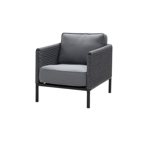 Cane-Line Encore Loungesessel inkl.Kissensatz Lava grey/Dark grey