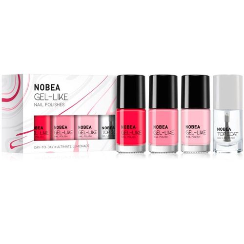 NOBEA Day-to-Day 4-Piece Gel-like Nail Polish set nagellak set Ultimate Lemonade