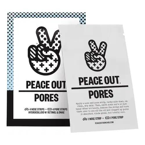 Peace Out Skincare - Poren - Porenstrips - 4 Nose Strips & 4 Pore Strips