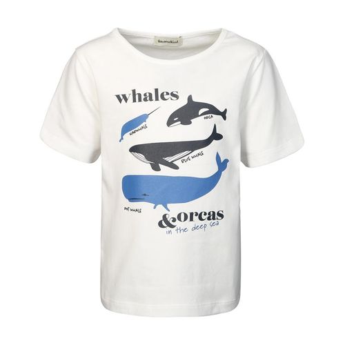 tausendkind collection - tausendkind T-Shirt "Whales And Orcas", weiß (Größe: 92/98)