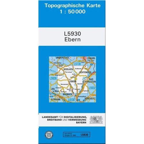 Topographische Karte Bayern / L5930 / Topographische Karte Bayern Ebern, Karte (im Sinne von Landkarte)
