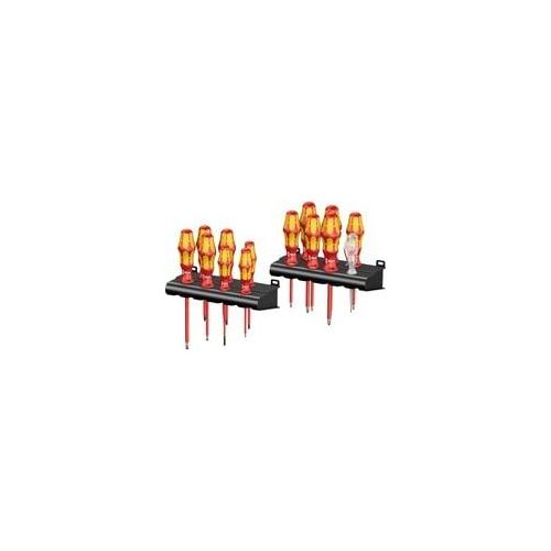 Schraubendreher Satz Big Pack 100 VDE rot/gelb, KraftformPlus, Lasertip, Spannungsprüfer