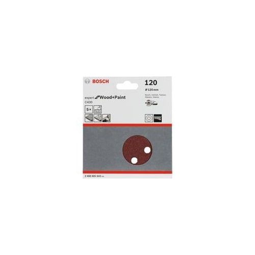 Schleifblatt C430 Expert for Wood and Paint, Ø 125mm, K120 5 Stück, für Exzenterschleifer