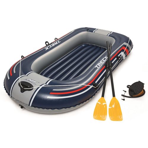 Schlauchboot BESTWAY "Hydro-Force Schlauchboot-Set Treck X1" Kleinboote bunt (blau, grau, rot, weiß) Wasserspielzeug