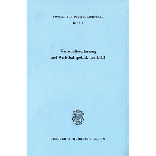Wirtschaftsverfassung und Wirtschaftspolitik der DDR., Kartoniert (TB)