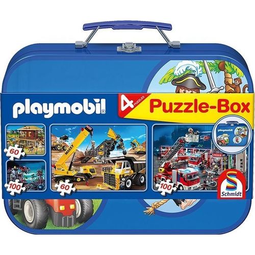 Schmidt Puzzle "Playmobil", 2 x 60 und 2 x 100 Teile