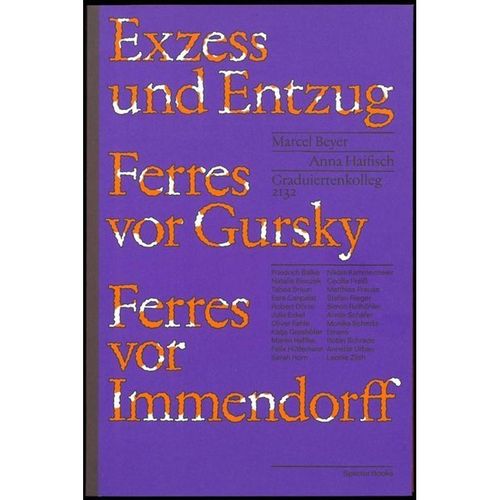 Exzess und Entzug - Marcel Beyer, GRK 2132, Kartoniert (TB)