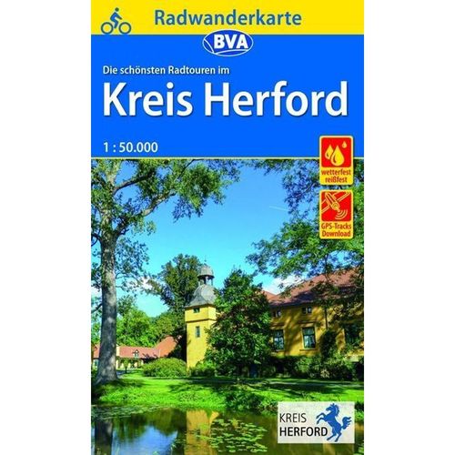 BVA Radwanderkarte / BVA Radwanderkarte Radwandern im Kreis Herford 1:50.000, reiß- und wetterfest, GPS-Tracks Download, Karte (im Sinne von Landkarte)