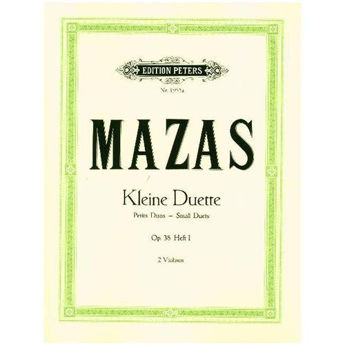 Kleine Duette op. 38 (Band 1, Duett Nr. 1 - Duett Nr. 6) - Jacques-Féréol Mazas, Kartoniert (TB)