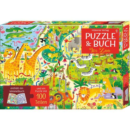 Puzzle und Buch – Im Zoo