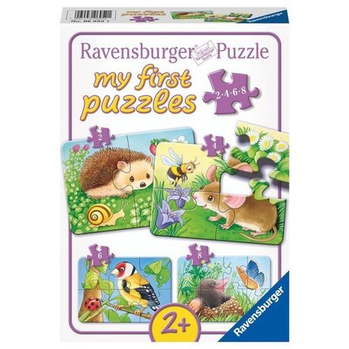 My first puzzles – Süße Gartenbewohner 2/4/6/8-teilig