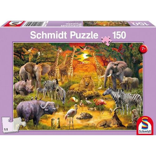 Schmidt Puzzle 150 - Tiere in Afrika (Kinderpuzzle)