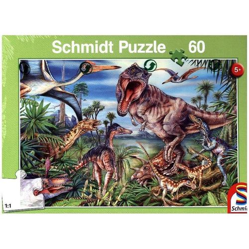 Schmidt Puzzle 60 - Bei den Dinosauriern (Kinderpuzzle)