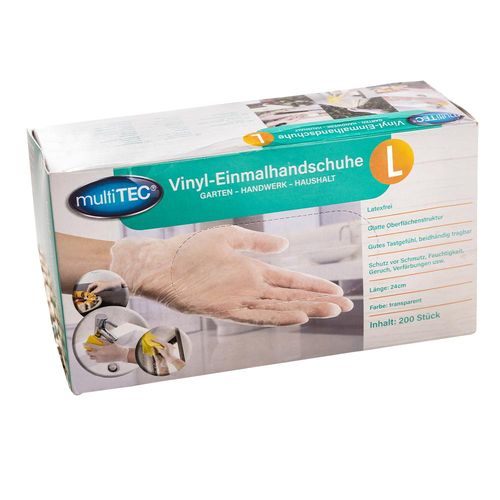 Vinyl-Einmalhandschuhe - 200er Pack, Gr. L