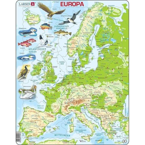 Europa (physisch) (Kinderpuzzle)