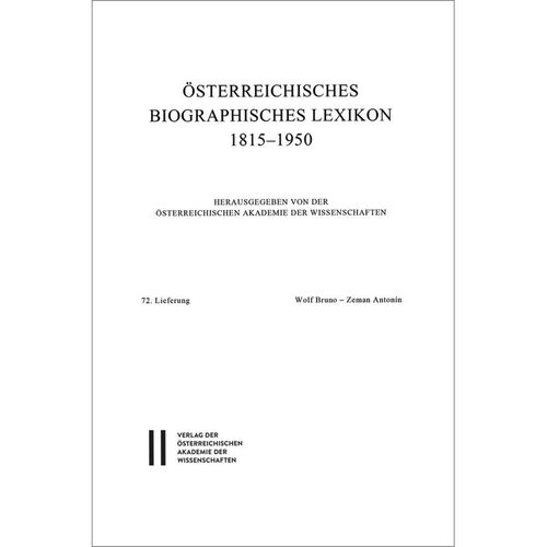 Österreichisches Biographisches Lexikon 1815-1950 / Österreichisches Biographisches Lexikon 1815-1950, Kartoniert (TB)