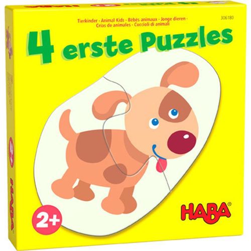 HABA - 4 erste Puzzles, Tierkinder (Kinderpuzzle)