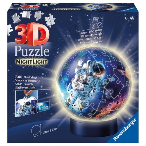 Ravensburger 3D Puzzle 11264 - Nachtlicht Puzzle-Ball Astronauten im Weltall - 7