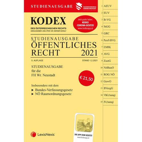 Kodex / KODEX Öffentliches Recht 2021, Kartoniert (TB)