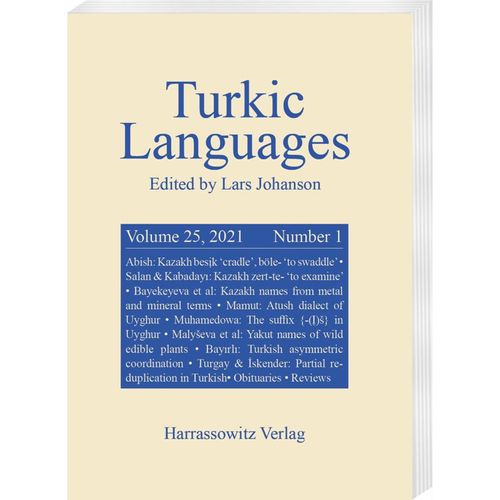 Turkic Languages / 25,1 / Turkic Languages 25 (2021) 1, Kartoniert (TB)