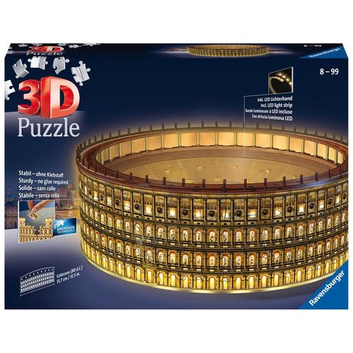 Ravensburger 3D Puzzle Kolosseum in Rom bei Nacht 11148 - leuchtet im Dunkeln