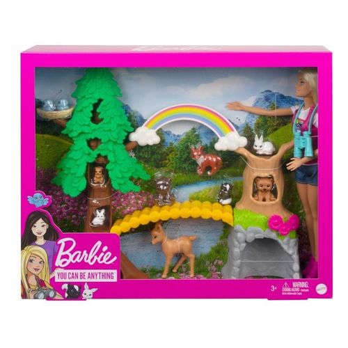 Barbie - Barbie Waldtier-Forscherin Puppe und Spielset
