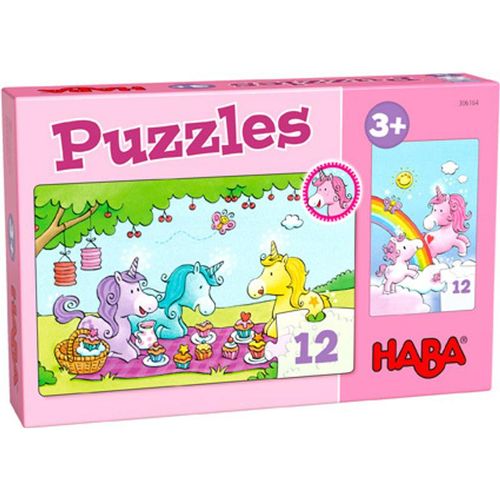HABA - Puzzles Einhorn Glitzerglück, Rosalie & Friends (Kinderpuzzle)