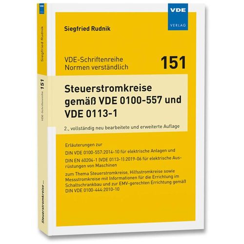 Steuerstromkreise gemäß VDE 0100-557 und VDE 0113-1 - Siegfried Rudnik, Kartoniert (TB)