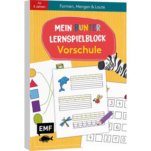 Mein bunter Lernspielblock - Vorschule: Formen, Mengen und Laute, Kartoniert (TB)
