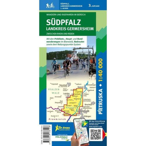 Südpfalz, Landkreis Germersheim - Pietruska Verlag, Karte (im Sinne von Landkarte)